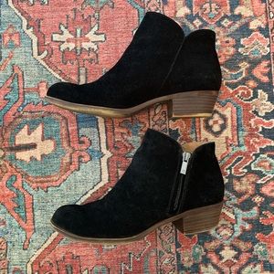 Lucky Brand | Barough Bootie, Black Suede, Sz 6.5